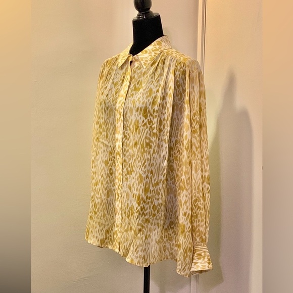 ANINE BING NWOT Caleb Silk‎ Blouse in Marigold Leo - Picture 8 of 15